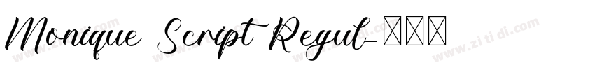 Monique Script Regul字体转换
